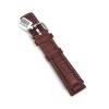 24mm Brown Grand Duke Alligator Embosed Leather Watch Band with Tan Stiching